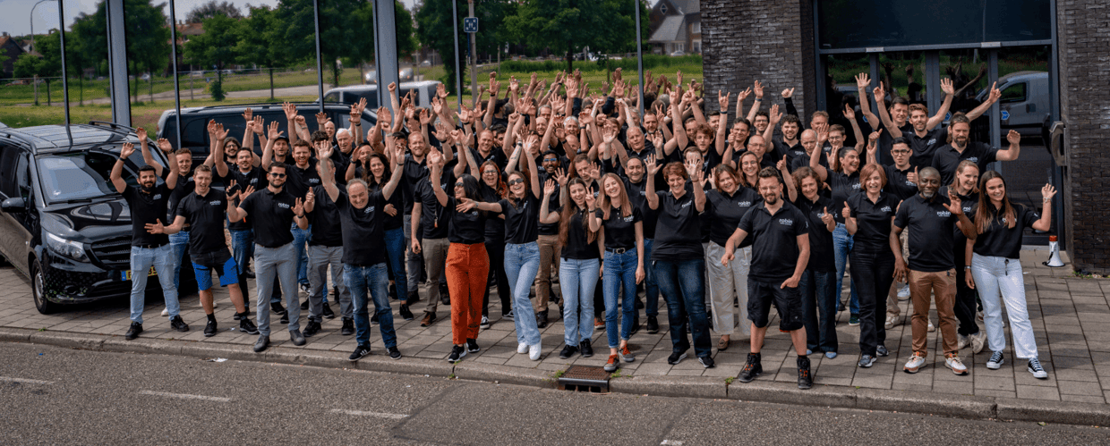 Robin Radar team outside their office