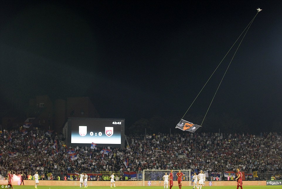 DRONE THREAT CAUSES FOOTBALL CHAOS