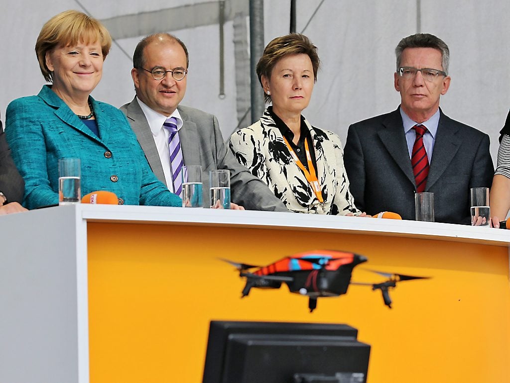 DRONE THREAT MERKEL RALLY