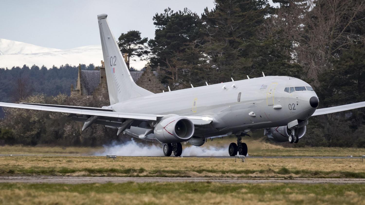 Plane taking off from a field